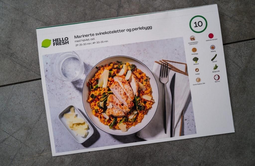 svinekoteletter fra hellofresh