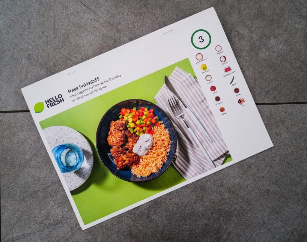 rask hakkebiff fra hellofresh